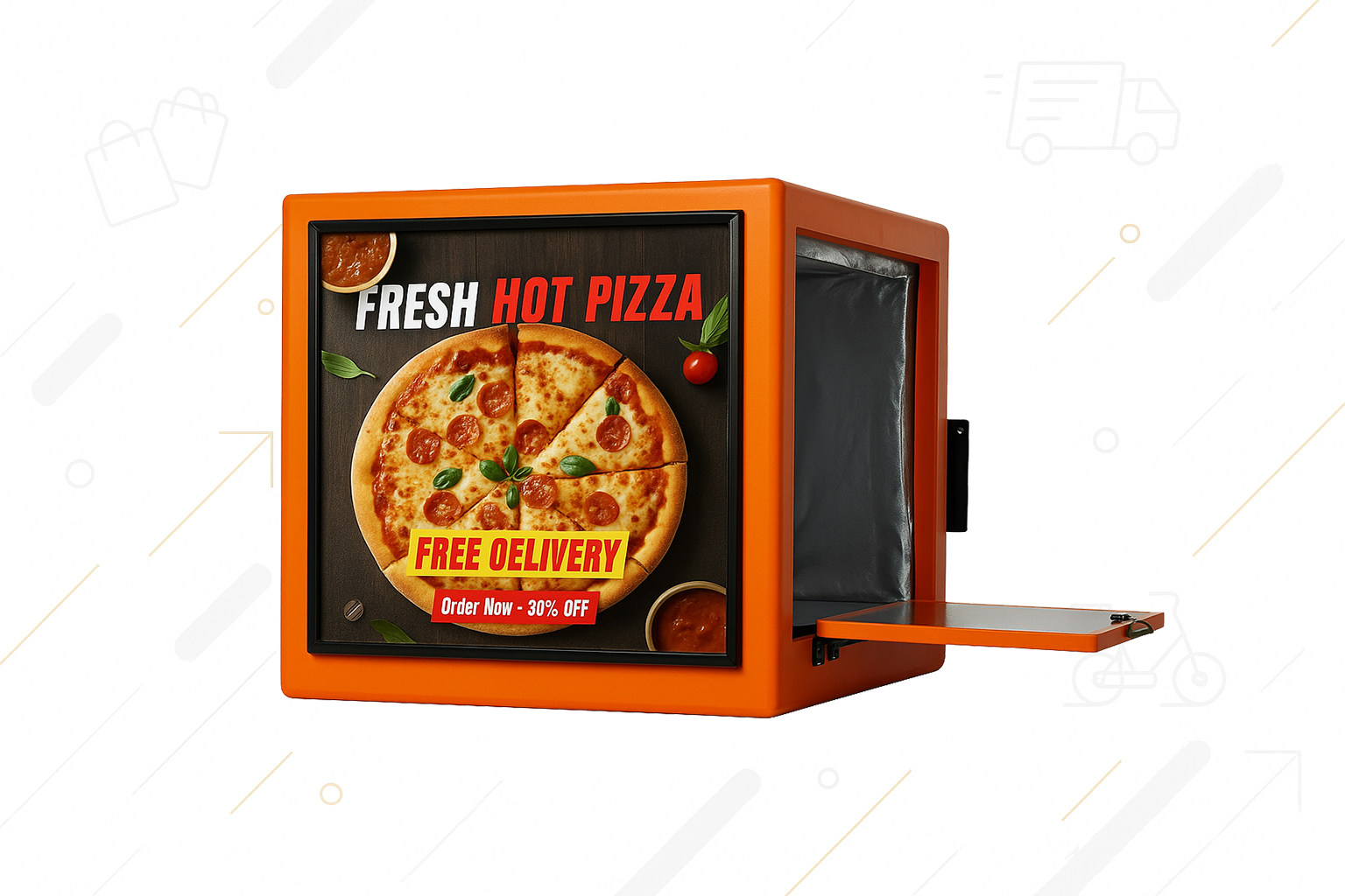 Advertise smart, move fast, track easily on Bhar Bike delivery box